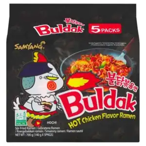 Noodles Hot Chicken Flavor Ramen, Buldak, 5 Packs