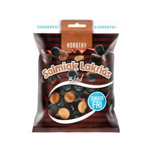 Nordthy Sukkerfri salmiak Lakrids, 65g