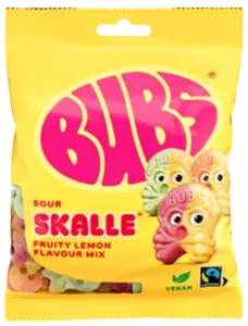 Fruity Lemon Mix Sour Skalle, BUBS 90g