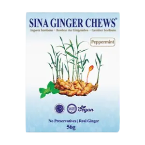 Ginger Chews Pebermynte, Sina 56g